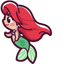 Ariel and Flounder pointer cursor
