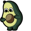 Kawaii Avocado Mouse default cursor