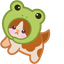 Whimsical Frog's Hat pointer cursor