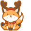 Cute Christmas Fox pointer cursor