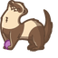 Charming Cute Ferret pointer cursor