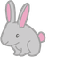 Gray Bunny pointer cursor