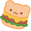 Custom Cute Hamburger and Fries default cursor