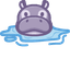 Cute Hippo pointer cursor