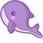 Adorable Purple Whale default cursor