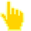 Yellow Pixel pointer cursor