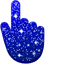 Royal Blue Glitter pointer cursor