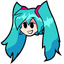 Hatsune Miku FNF pointer cursor