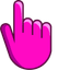 Fuchsia pointer cursor