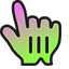 Logo Gradient pointer cursor