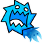 Blue Cube & Ball Geometry Dash Custom Mouse Cursor pointer cursor