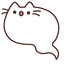 Ghostly Pusheen pointer cursor