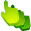 Green Abstract pointer cursor