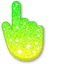 Sparkly Green pointer cursor