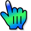 Earth Green Blue pointer cursor