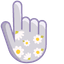 Grey White Chamomile pointer cursor