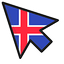 Iceland Flag default cursor