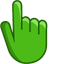 Kelly Green pointer cursor