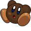Brown Kirby pointer cursor