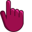 Elegant Maroon pointer cursor