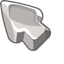 Silver Metal default cursor