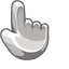 Silver Metal pointer cursor