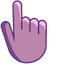 Mauve pointer cursor