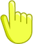 Neon Chartreuse pointer cursor