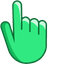 Medium Spring Green pointer cursor