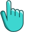 Turquoise Charm pointer cursor