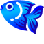 Bluefish pointer cursor