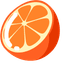 Orange Minimal pointer cursor
