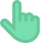 Classic Shapes in Pastel Green pointer cursor