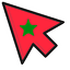 Morocco Flag Red default cursor
