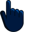 Navy pointer cursor