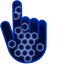 Custom Cursor - Neon Blue on Dark Blue pointer cursor