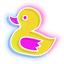 Neon Flower Duck pointer cursor