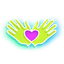 Neon Yoga Peace pointer cursor