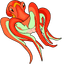 Red Octopus pointer cursor