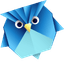 Origami Blue Owl pointer cursor