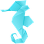 Origami Sea Horse pointer cursor