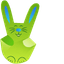 Origami Easter Bunny pointer cursor