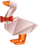 Origami Goose pointer cursor