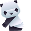 Origami Panda Bamboo pointer cursor