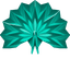 Origami Peacock pointer cursor