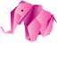 Origami Pink Elephant default cursor