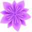 Origami Purple Blue Flowers default cursor