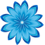 Origami Purple Blue Flowers pointer cursor
