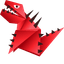 Origami Tyrannosaur pointer cursor
