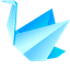 Origami Blue Swan pointer cursor